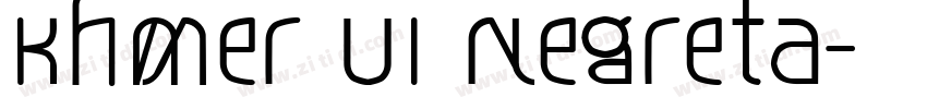 Khmer UI Negreta字体转换